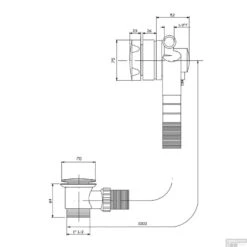 Badoverloop Lagoo Garda Met Clickplug En Sifon Messing Gunmetal -Geberiter Meubels Geschaft g6120 tekening 2 1 1