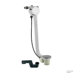 Badoverloop Lagoo Garda Vulcombinatie Met Clickplug En Sifon Messing Chroom