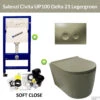 Geberit UP100 Toiletset Wandcloset Salenzi Civita Mat Legergroen Met Delta 21 Drukplaat -Geberiter Meubels Geschaft geberit up100 toiletset wandcloset salenzi civita mat legergroen met delta 21 drukplaat 1