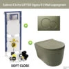 Geberit UP720 Toiletset Wandcloset Salenzi Civita Mat Legergroen Met Sigma 01 Drukplaat -Geberiter Meubels Geschaft geberit up720 toiletset wandcloset salenzi civita mat legergroen met sigma 01 drukplaat 1