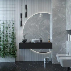 Badkamermeubelset Gliss Design Calypso 120 Cm Mat Zwart