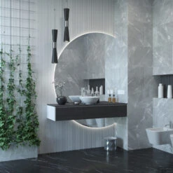 Badkamermeubelset Gliss Design Calypso 140 Cm Zwart Eiken -Geberiter Meubels Geschaft gliss design calypso onderkast 140 cm zwart eiken 2 3