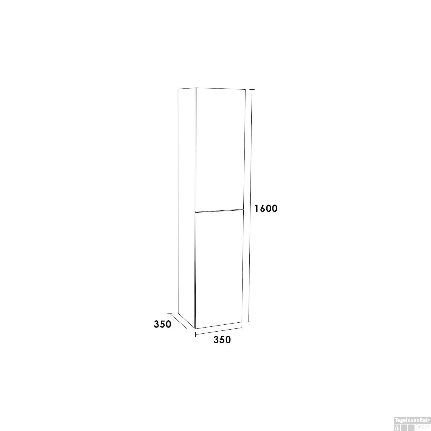 Hoge Kast EX160 Exclusive Line 160x35x35 Legno Viola 4 Hoge Kast EX160 Exclusive Line 160x35x35 Legno Viola - Afbeelding 2