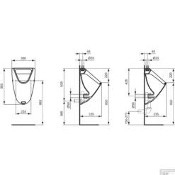 Urinoir Ideal Standard Eurovit Met Achterinlaat Keramiek 56x23.4x33.5 Cm Wit -Geberiter Meubels Geschaft idealstandard k5539 web price list drawing 2a80d02b19a70828347e7f6d97ef8af5 1