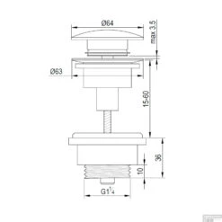 Klikwaste Brauer Afvoerplug Fine Stone Binnenwerk 5/4 Mat Wit -Geberiter Meubels Geschaft klikwaste brauer afvoerplug fine stone binnenwerk mat wit tech