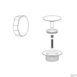 Knop/plug Badoverloop Nora Boss & Wessing Mat Wit -Geberiter Meubels Geschaft knopplug badoverloop luxe boss wessing mat wit tech 1