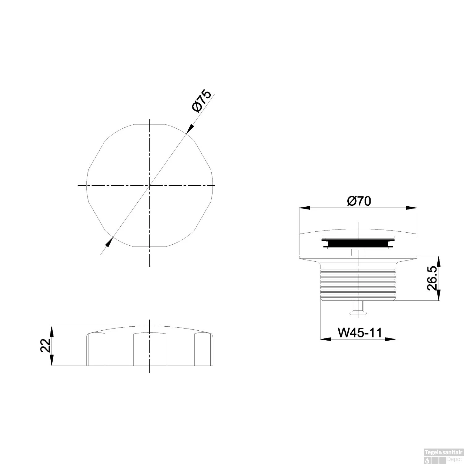 Badafvoer Met Overloopcombinatie Wiesbaden Geborsteld Brons Koperkleur 8 Badafvoer Met Overloopcombinatie Wiesbaden Geborsteld Brons Koperkleur - Afbeelding 6