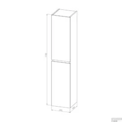 Kolomkast Arcqua Luna Badmeubel 170 Cm Greeploos MDF Mat Zwart -Geberiter Meubels Geschaft kolomkast arcqua luna badmeubel 170 cm greeploos mdf mat zwart tech