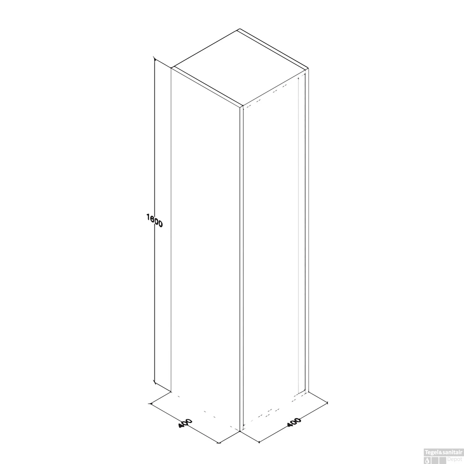 Kolomkast Boss & Wessing Sally 160x40x40 Cm Greeploos Eiken 5 Kolomkast Boss & Wessing Sally 160x40x40 Cm Greeploos Eiken - Afbeelding 3