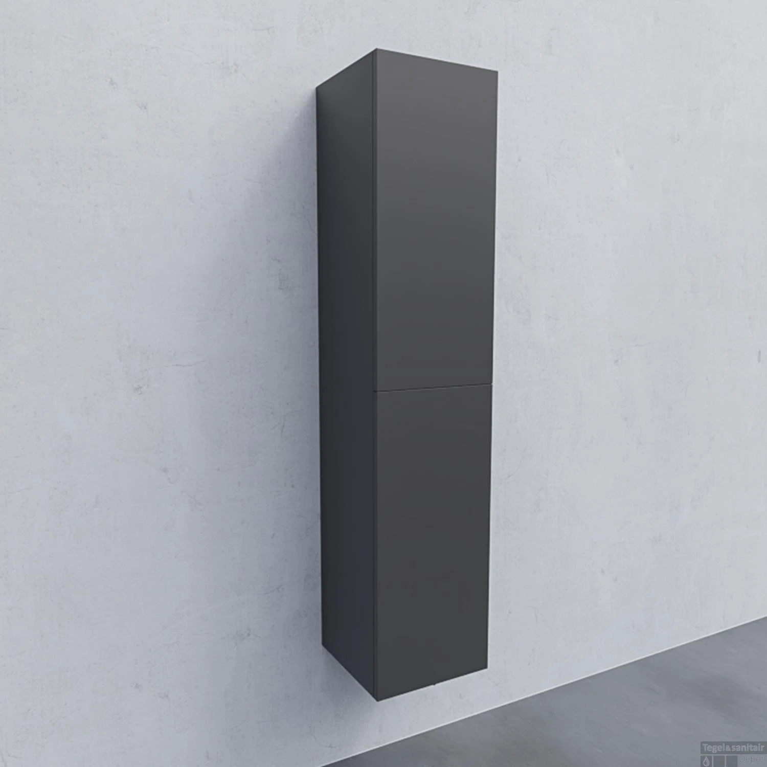 Kolomkast BWS Warschau 160x35x35cm MDF Omkeerbaar Mat Antraciet 3 Kolomkast BWS Warschau 160x35x35cm MDF Omkeerbaar Mat Antraciet