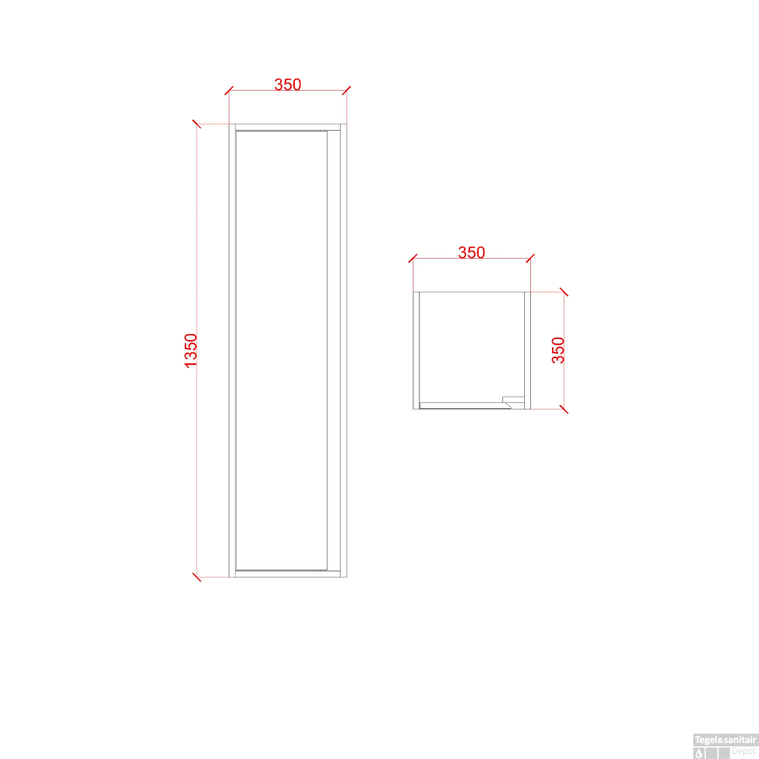 Kolomkast Boss & Wessing Sally 135x35x35 Cm Greeploos Mat Wit 5 Kolomkast Boss & Wessing Sally 135x35x35 Cm Greeploos Mat Wit - Afbeelding 3
