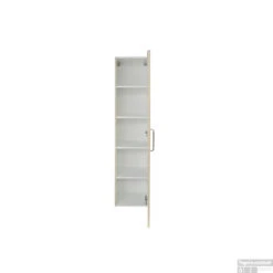 Kolomkast Sanicare Q9/Q10/Q11 1 Soft-Closing Deur Chromen Greep 160x33,5x32 Cm Schots-Eiken