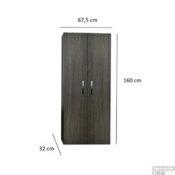 Kolomkast Sanicare Q1/Q12/Q17 2-Deurs Soft-Closing Chromen Greep 160x67x32 Cm Schots-Eiken -Geberiter Meubels Geschaft kolomkast sanicare q1q4q12 2 deurs soft closing chromen greep 160x67x32 tech 1 1