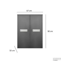 Kolomkast Sanicare Q2/Q3/Q8 2-Deurs Soft-Closing 90x67x32 Cm Hoogglans Wit -Geberiter Meubels Geschaft kolomkast sanicare q2q3q8 2 deurs soft closing alu greep 90x67x32 tech