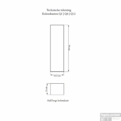 Kolomkast Sanicare Q2/Q3/Q8 Soft-Close Deur 90x33,5x32 Cm Grey-Wood -Geberiter Meubels Geschaft kolomkast sanicare q2q3q8 soft close deur inliggende alu greep 90x33 5x32 tech 3