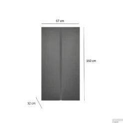 Kolomkast Sanicare Q7 2-Deurs Soft-Closing Greeploos 160x67x32 Cm Schots-Eiken -Geberiter Meubels Geschaft kolomkast sanicare q7 2 deurs soft closing 160x67x32 cm tech 1 1