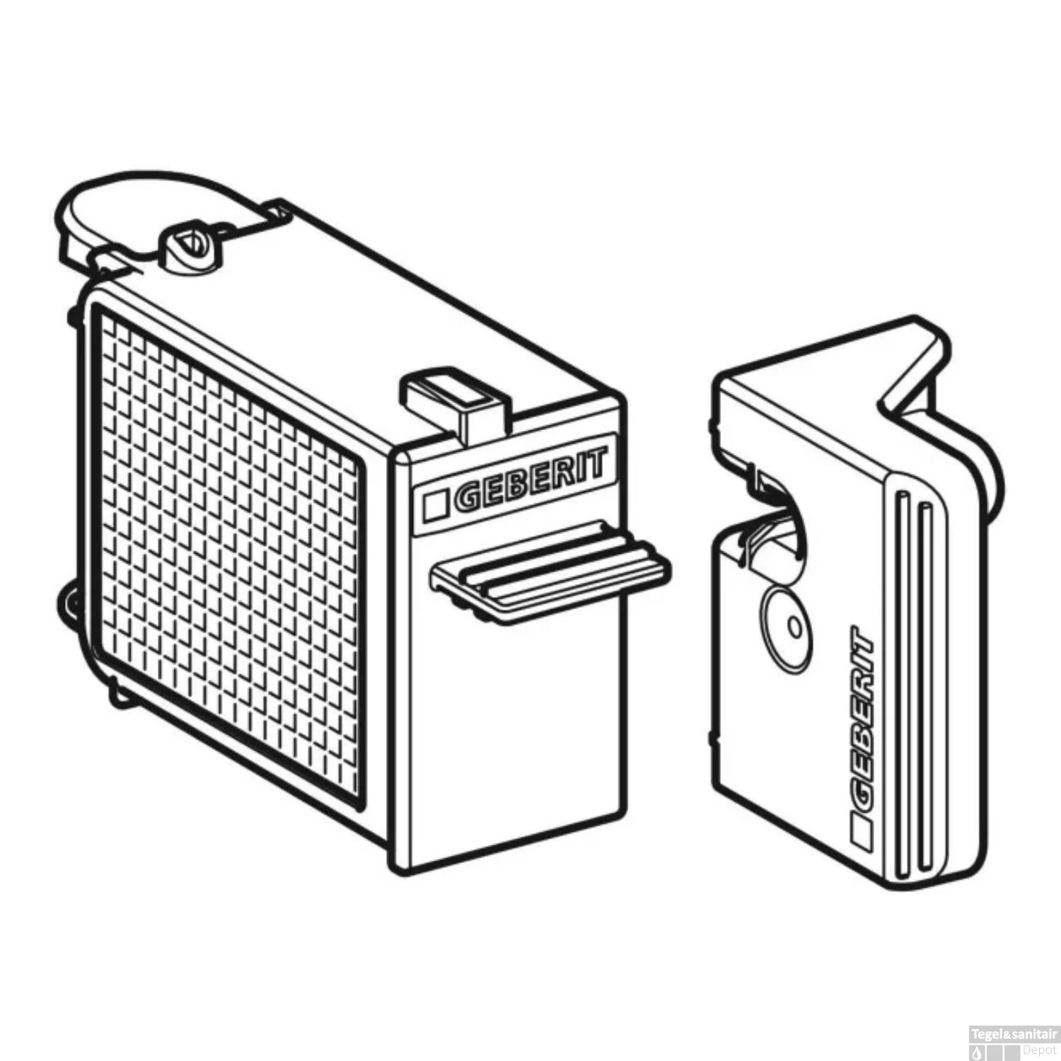 Koolstoffilter Geberit DuoFresh UP320 4 Koolstoffilter Geberit DuoFresh UP320 - Afbeelding 2