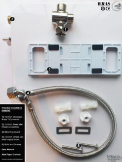 Maro D'Italia FP108 Stroomloze Douchewc 48x37cm Met Softclose En QuickRelease Wit (losse Zitting) -Geberiter Meubels Geschaft maro ditalia fp108 000