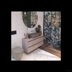 Wandcloset Salenzi Civita 50x35x36.5cm Keramiek Rimless Mat Legergroen (excl. Zitting) -Geberiter Meubels Geschaft matgroenafbeelding 1