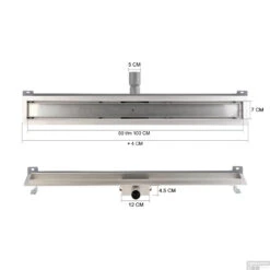 Mat Zwarte RVS Douchegoot Muurflens Met Uitneembaar Sifon Mat Zwart (alle Maten) -Geberiter Meubels Geschaft muur design rooster tech 1
