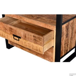Onderkast Boss & Wessing Mango Wood 60x45x80 Cm Met Mat Zwart Metaal -Geberiter Meubels Geschaft onderkast bws mango wood 60x45x80 cm detail3