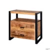 Onderkast Boss & Wessing Mango Wood 60x45x80 Cm Met Mat Zwart Metaal -Geberiter Meubels Geschaft onderkast bws mango wood 60x45x80 cm shop