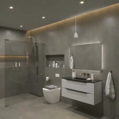 Badkamermeubelset Gliss Design Hera Mat Zwart 120cm 2 Laden Mat Wit (Keuze Wastafel) 11 Badkamermeubelset Gliss Design Hera Mat Zwart 120cm 2 Laden Mat Wit (Keuze Wastafel) -Geberiter Meubels Geschaft onderkast mat wit 120 cm zijkant 2