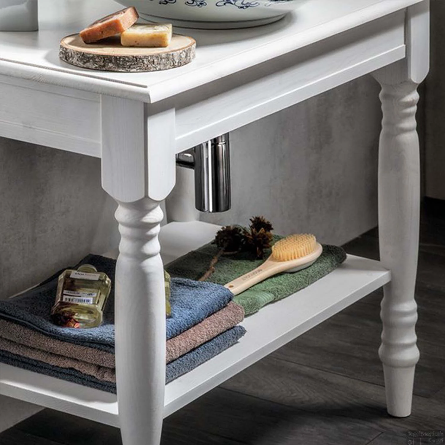 Onderkast Sapho Cimbura 80x50x75cm Oud Wit 5 Onderkast Sapho Cimbura 80x50x75cm Oud Wit - Afbeelding 3