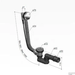 Badoverloop Hotbath Cobber Combinatie Verlengd Gepolijst Messing -Geberiter Meubels Geschaft p032nb badoverloop hotbath cobber combinatie verlengd gepolijst messing tech