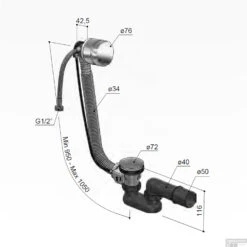Badoverloop Hotbath Cobber Vulcombinatie Chroom -Geberiter Meubels Geschaft p033cr badoverloop hotbath cobber vulcombinatie chroom tech