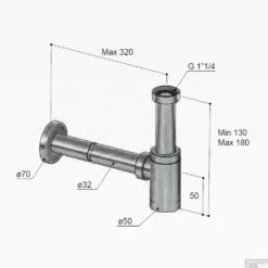 Fontein Sifon Hotbath Cobber Rond Chroom -Geberiter Meubels Geschaft p034cr fontein sifon hotbath cobber rond chroom tech