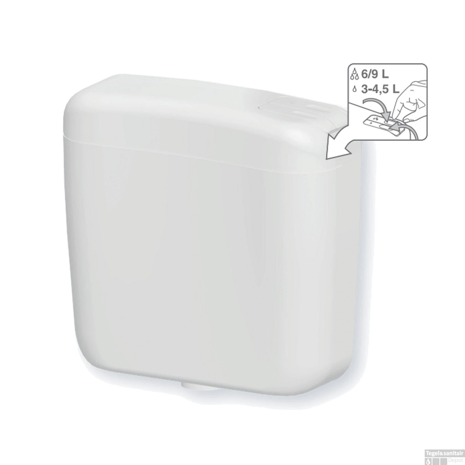 Reservoir Go By Van Marcke Carat II Opbouw Kunststof (ABS) - Afbeelding 2