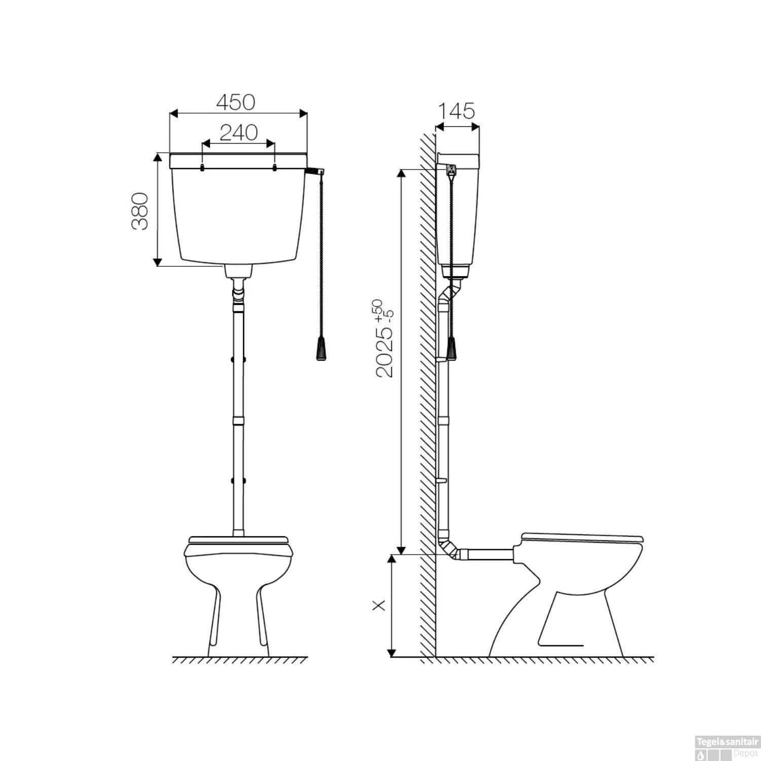 Reservoir Go By Van Marcke Opbouw Met Trekketting Kunststof 4 Reservoir Go By Van Marcke Opbouw Met Trekketting Kunststof - Afbeelding 2
