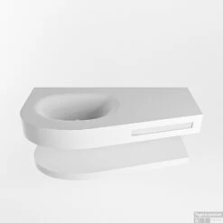 MONDIAZ RIVA 100cm Wastafel Met Planchet Kleur Talc. Wastafel DULCET Links 1 Kraangaten Kleur Talc. -Geberiter Meubels Geschaft riva planchet talc dulcet talc google 3 0004