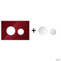 Drukplaat Front En Toetsen TECE Loop Voor WC-Bediening Glas Robijnrood -Geberiter Meubels Geschaft robijnrood matchroom