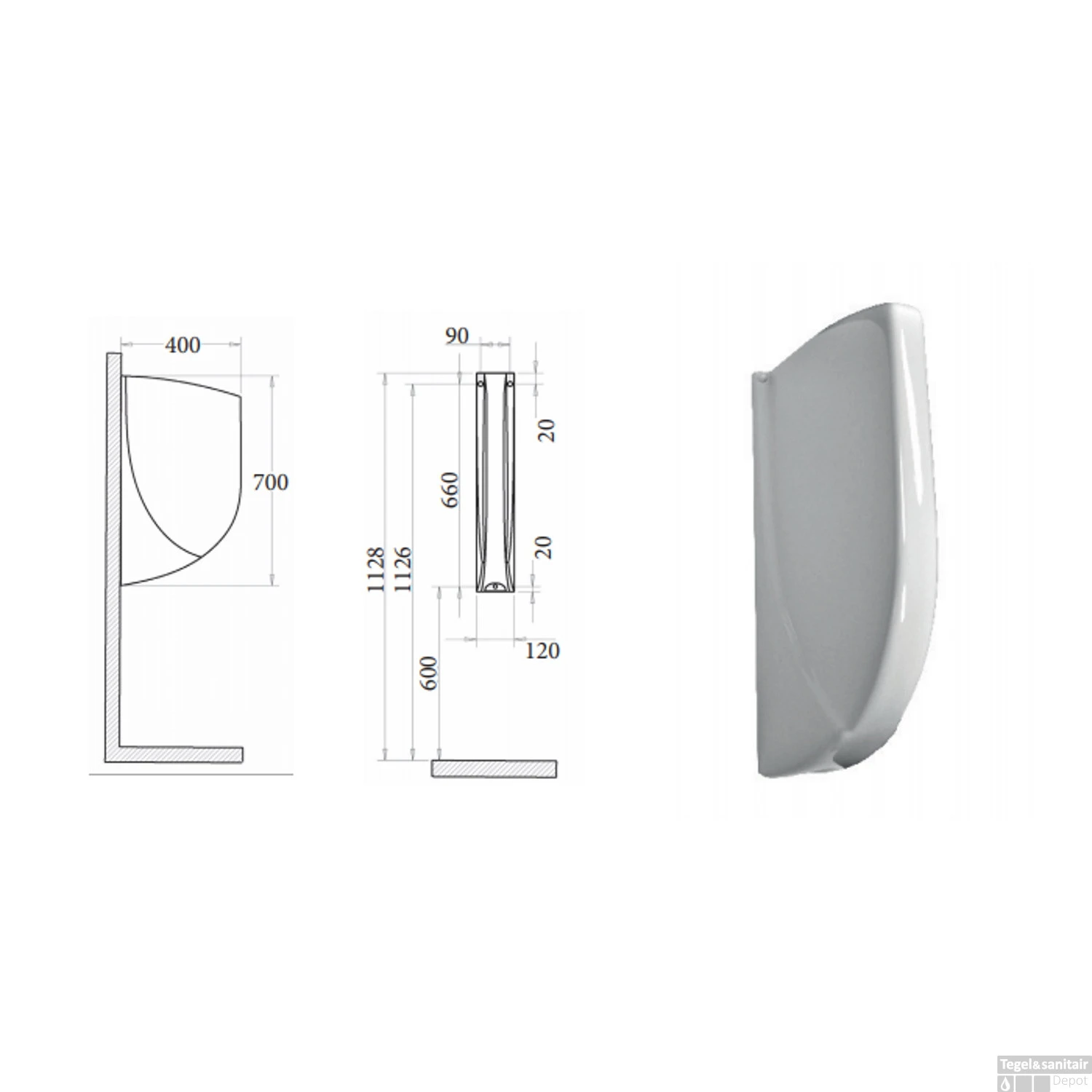 Schaamschot Sanicare Rondo 70x40 Cm Keramiek Wit 4 Schaamschot Sanicare Rondo 70x40 Cm Keramiek Wit - Afbeelding 2