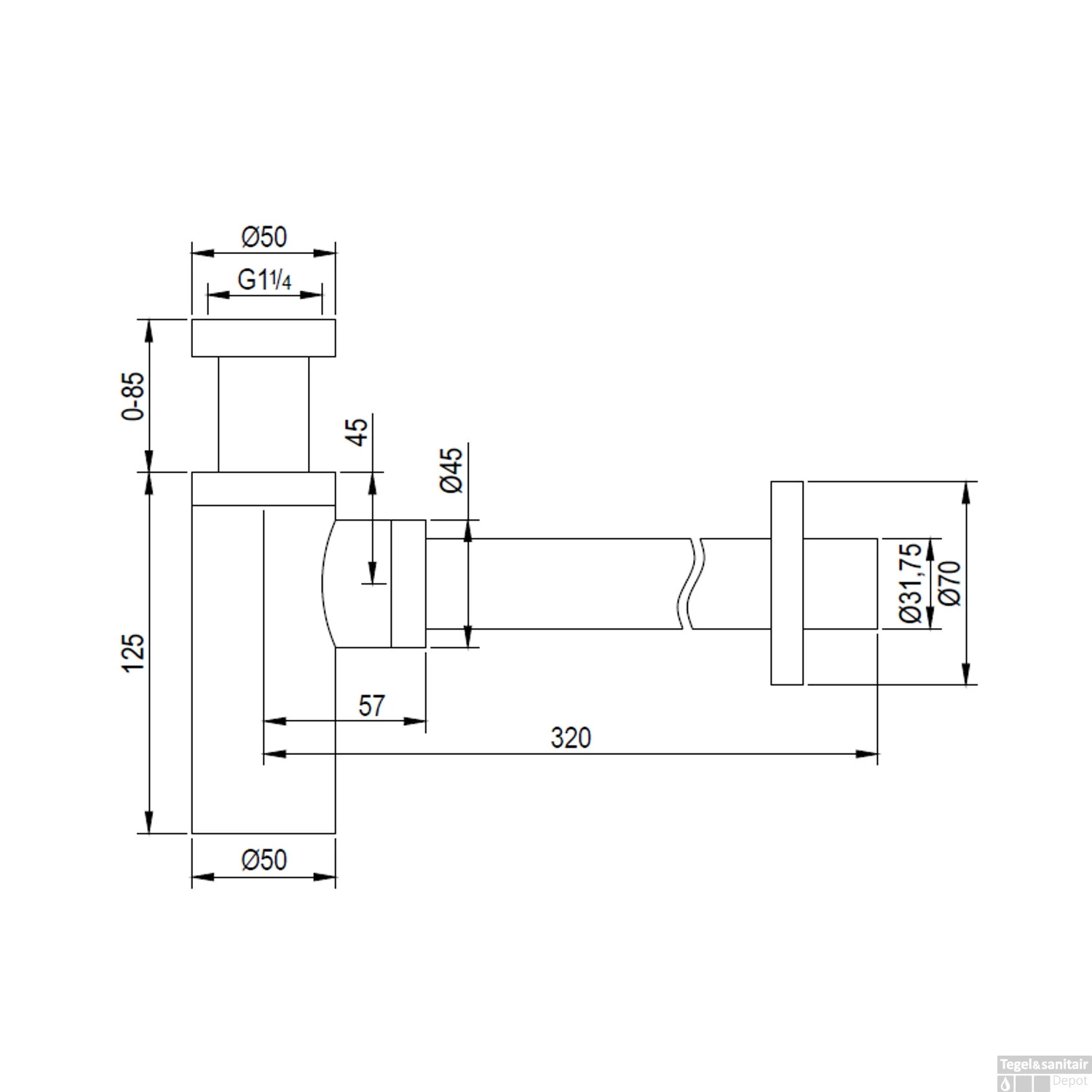 Bekersifon Design Brauer Gold Edition Geborsteld Goud 4 Bekersifon Design Brauer Gold Edition Geborsteld Goud - Afbeelding 2