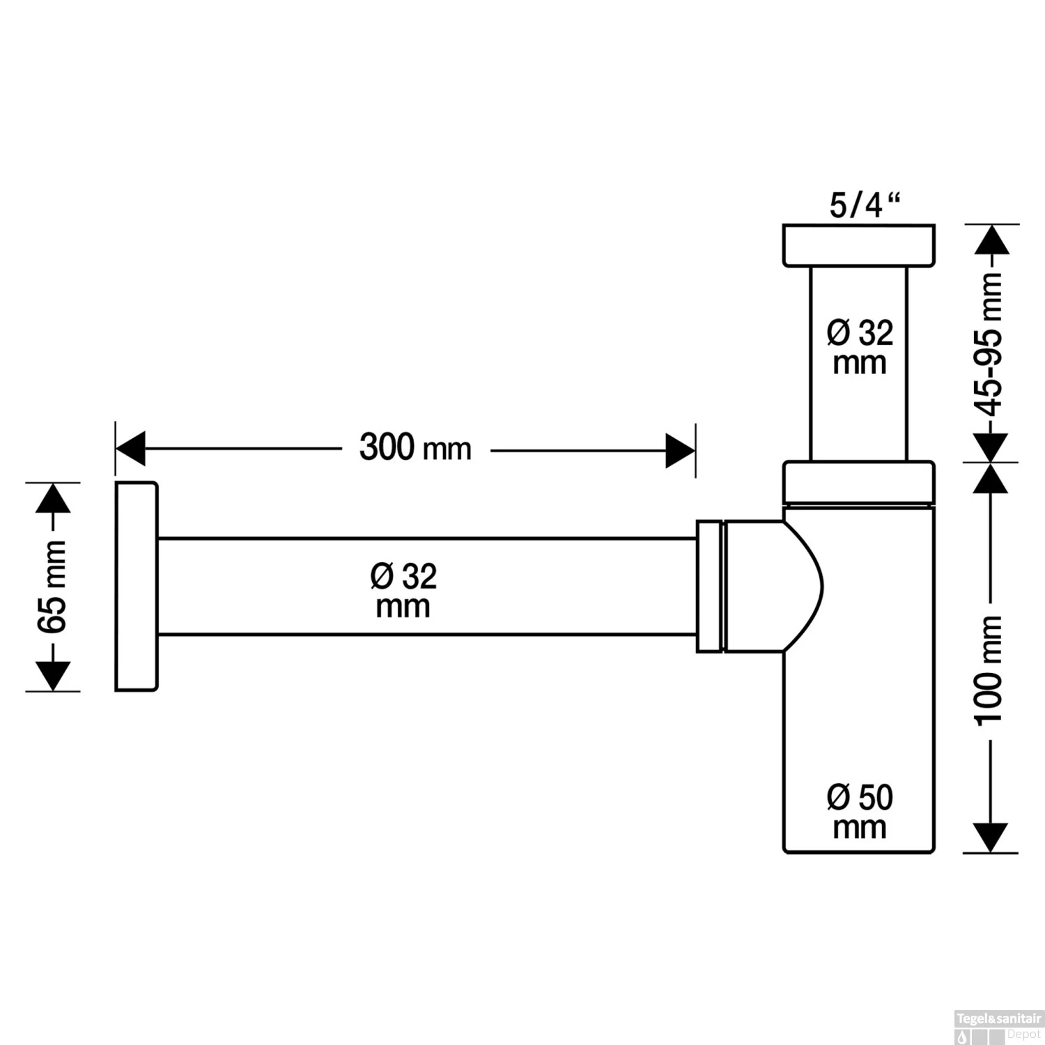 Sifon Differnz Mix Mat Goud 5 Sifon Differnz Mix Mat Goud - Afbeelding 3