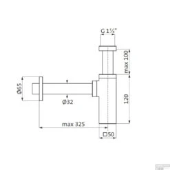 Sifon Herzbach Living Vierkant In Hoogte Verstelbaar Messing Chroom -Geberiter Meubels Geschaft sifon herzbach living vierkant in hoogte verstelbaar messing chroom tech 1