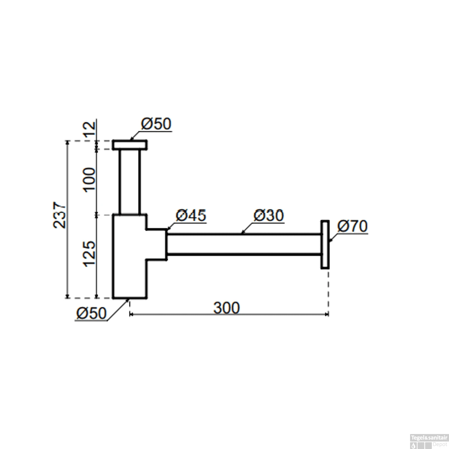 Sifon Lanesto Vanity Universeel Copper 4 Sifon Lanesto Vanity Universeel Copper - Afbeelding 2