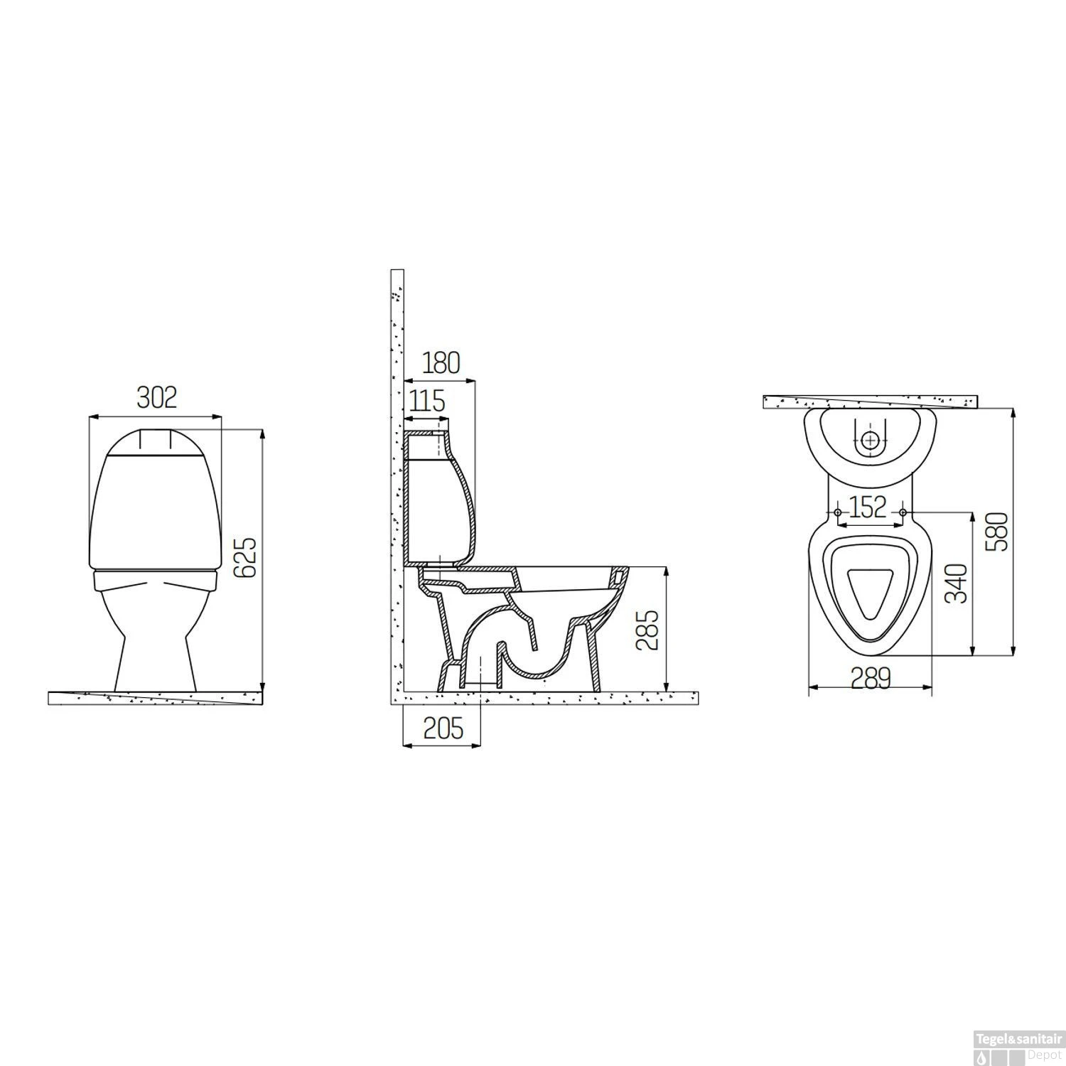 Staand Kindertoilet Boss & Wessing Flower Achter Onder Aansluiting (Exclusief Zitting) 5 Staand Kindertoilet Boss & Wessing Flower Achter Onder Aansluiting (Exclusief Zitting) - Afbeelding 3