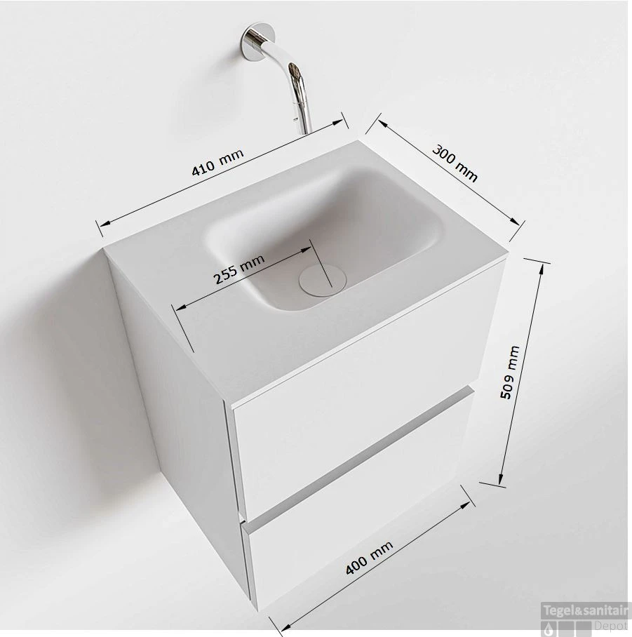 MONDIAZ ADA 40cm Toiletmeubel Linen. LEX Wastafel Urban Rechts Zonder Kraangat 7 MONDIAZ ADA 40cm Toiletmeubel Linen. LEX Wastafel Urban Rechts Zonder Kraangat - Afbeelding 5