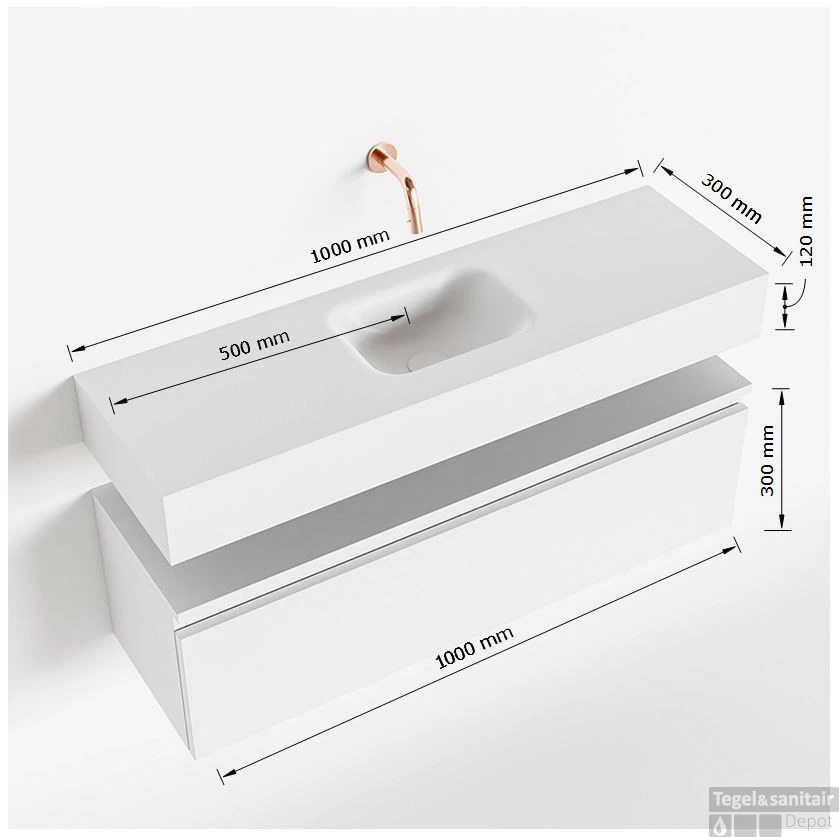 MONDIAZ ANDOR 100cm Toiletmeubel Dark Brown. LEX 100cm Wastafel Urban Midden Geen Kraangat 7 MONDIAZ ANDOR 100cm Toiletmeubel Dark Brown. LEX 100cm Wastafel Urban Midden Geen Kraangat - Afbeelding 5