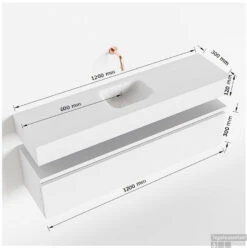 MONDIAZ ANDOR 120cm Toiletmeubel Ocher. LEX 120cm Wastafel Urban Midden Geen Kraangat -Geberiter Meubels Geschaft tekening andor 120cm midden 3182512632003 1