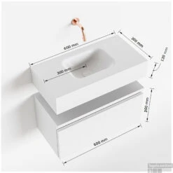 MONDIAZ ANDOR 60cm Toiletmeubel Washed Oak. LEX 60cm Wastafel Urban Midden 1 Kraangat 11 MONDIAZ ANDOR 60cm Toiletmeubel Washed Oak. LEX 60cm Wastafel Urban Midden 1 Kraangat -Geberiter Meubels Geschaft tekening andor 60cm midden 3182512628658