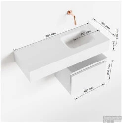 MONDIAZ ANDOR 40cm Toiletmeubel Washed Oak. LEX 80cm Wastafel Urban Rechts 1 Kraangat 11 MONDIAZ ANDOR 40cm Toiletmeubel Washed Oak. LEX 80cm Wastafel Urban Rechts 1 Kraangat -Geberiter Meubels Geschaft tekening andor 80cm rechts 40cm onderkast 3182512631400