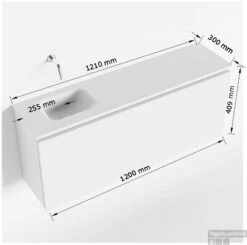 MONDIAZ OLAN 120cm Toiletmeubel Light Brown Grey. LEX Wastafel Urban Links 1 Kraangat 11 MONDIAZ OLAN 120cm Toiletmeubel Light Brown Grey. LEX Wastafel Urban Links 1 Kraangat -Geberiter Meubels Geschaft tekening olan 120 cm links 3182512619777 1