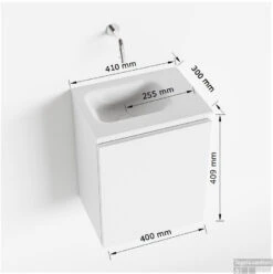 MONDIAZ OLAN 40cm Toiletmeubel Army. LEX Wastafel Talc Links Geen Kraangat 11 MONDIAZ OLAN 40cm Toiletmeubel Army. LEX Wastafel Talc Links Geen Kraangat -Geberiter Meubels Geschaft tekening olan 40 cm links 3182512619208 1