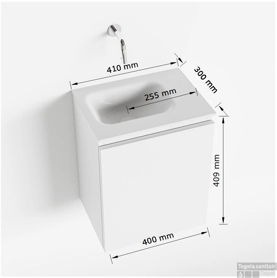 MONDIAZ OLAN 40cm Toiletmeubel Army. LEX Wastafel Talc Links Geen Kraangat 7 MONDIAZ OLAN 40cm Toiletmeubel Army. LEX Wastafel Talc Links Geen Kraangat - Afbeelding 5