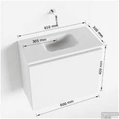 MONDIAZ OLAN 60cm Toiletmeubel Dark Brown. LEX Wastafel Talc Midden 1 Kraangat 11 MONDIAZ OLAN 60cm Toiletmeubel Dark Brown. LEX Wastafel Talc Midden 1 Kraangat -Geberiter Meubels Geschaft tekening olan 60 cm midden 3182512619453